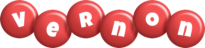 Vernon candy-red logo