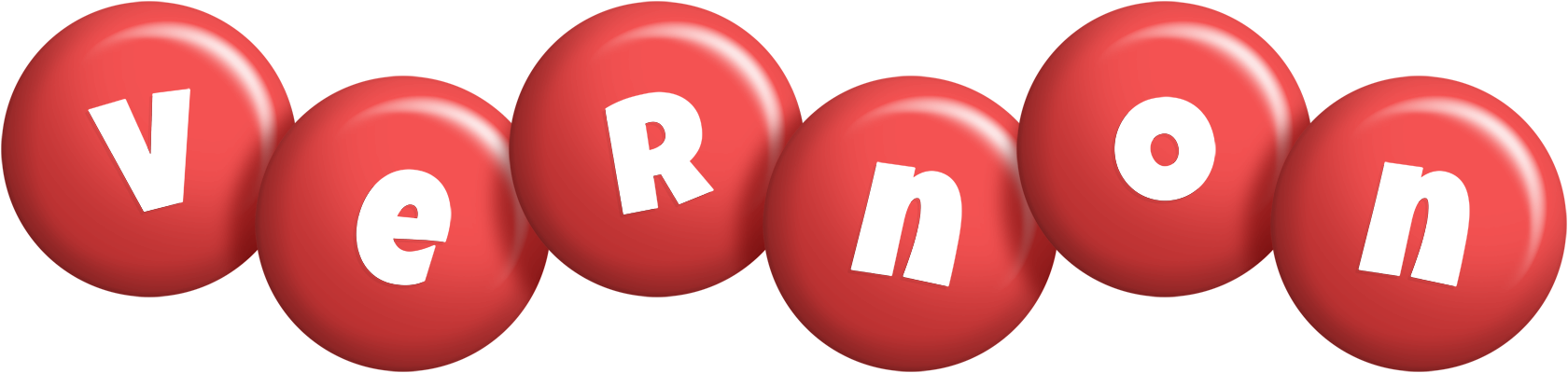 Vernon candy-red logo