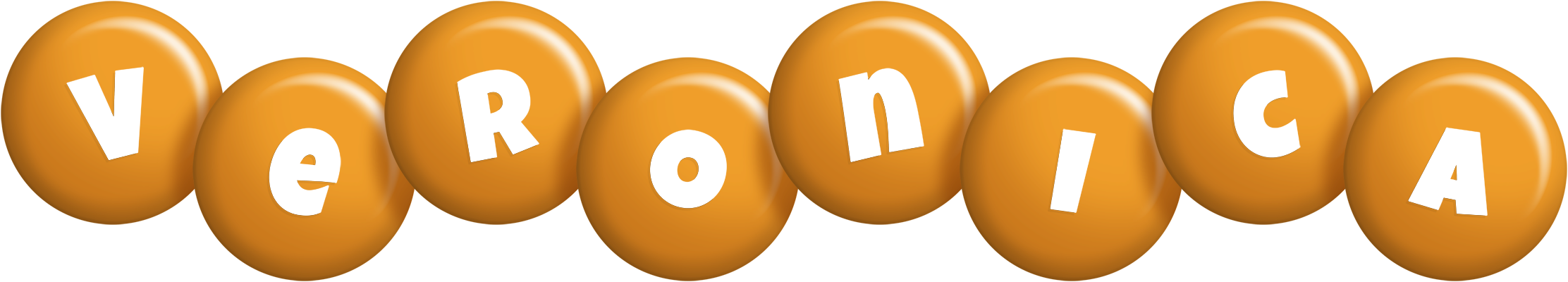 Veronica candy-orange logo