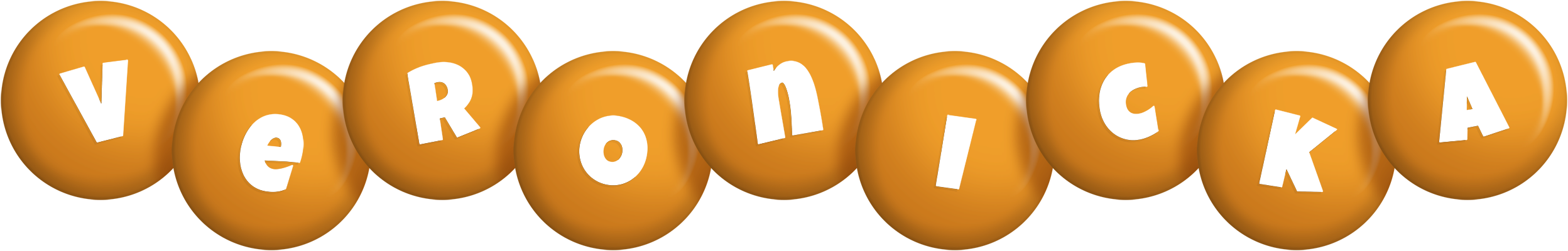 Veronicka candy-orange logo