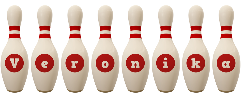 Veronika bowling-pin logo