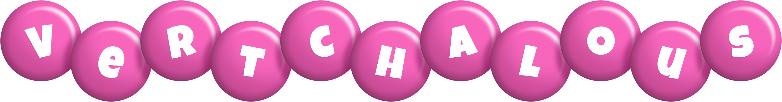 Vertchalous candy-pink logo