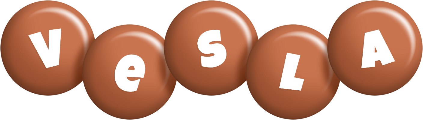 Vesla candy-brown logo