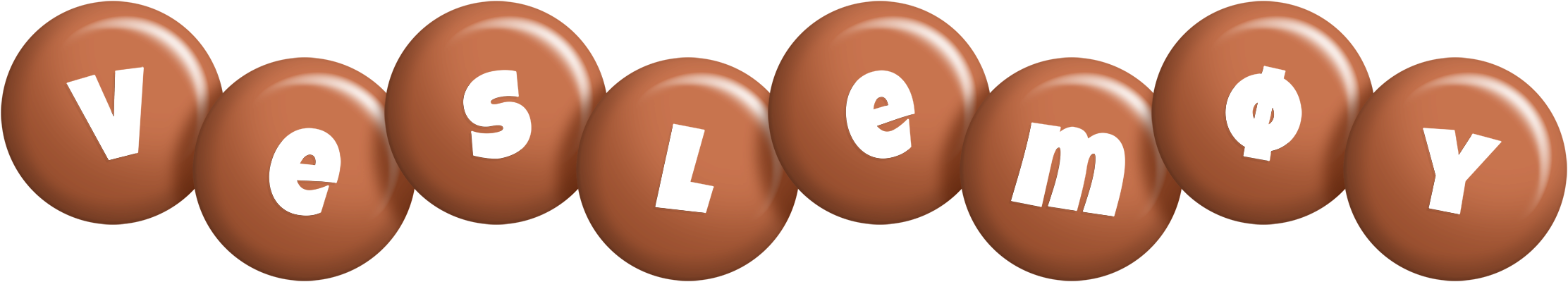 Veslemøy candy-brown logo