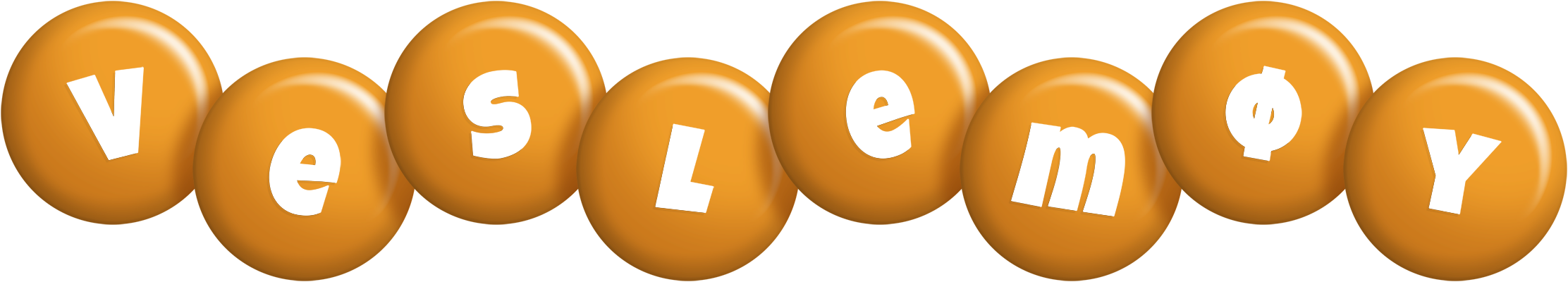 Veslemøy candy-orange logo