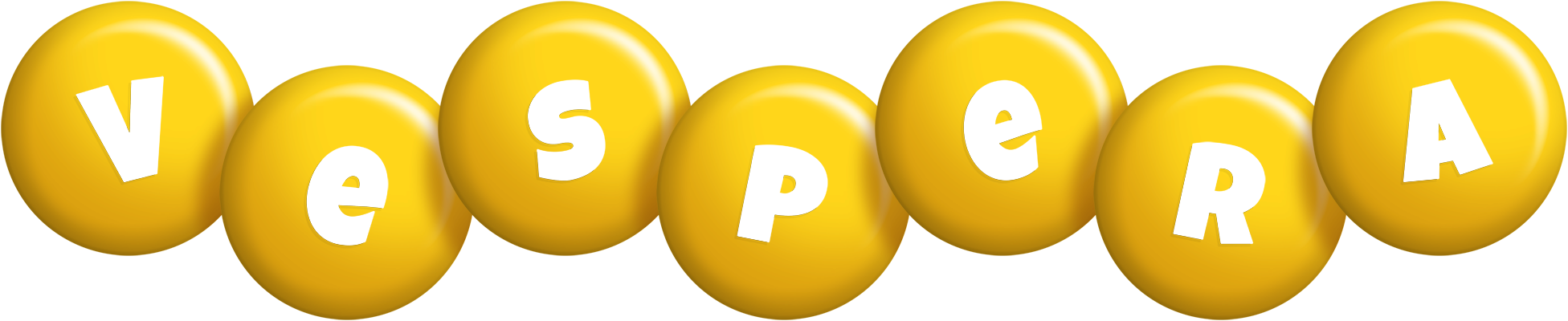 Vespera candy-yellow logo