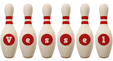 Vessel bowling-pin logo