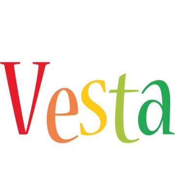 Vesta birthday logo