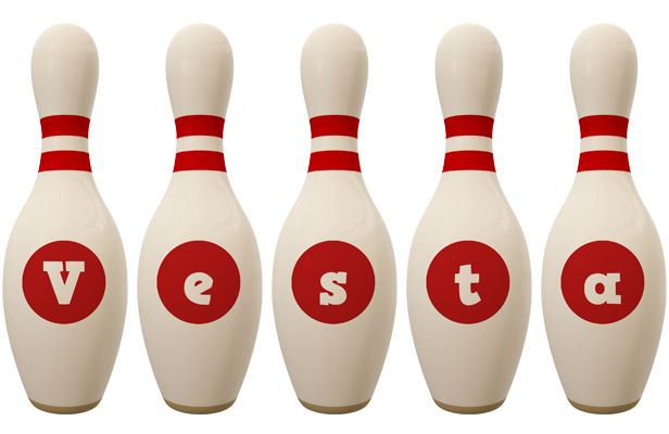 Vesta bowling-pin logo