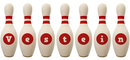 Vestein bowling-pin logo