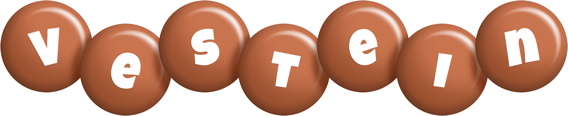 Vestein candy-brown logo