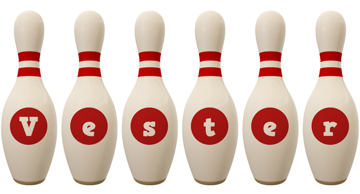 Vester bowling-pin logo