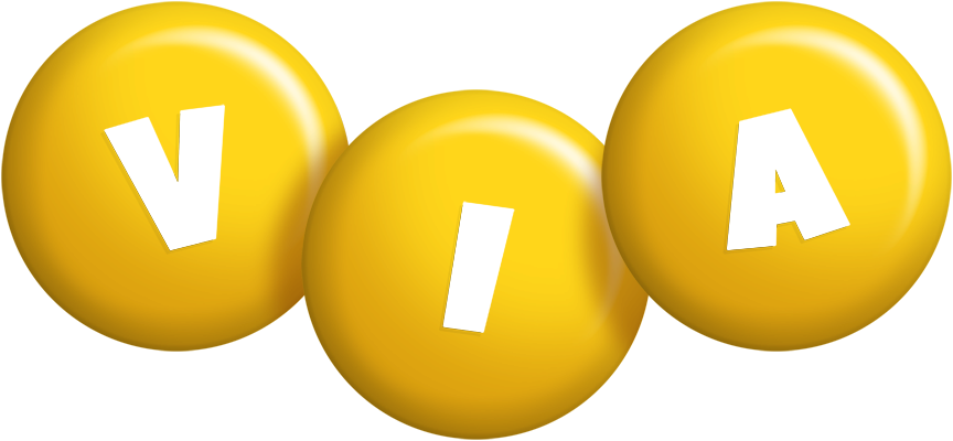 Via candy-yellow logo