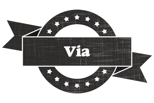 Via grunge logo