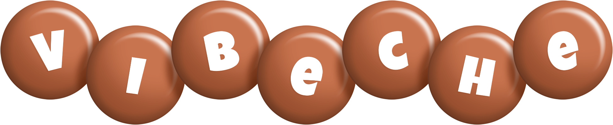 Vibeche candy-brown logo