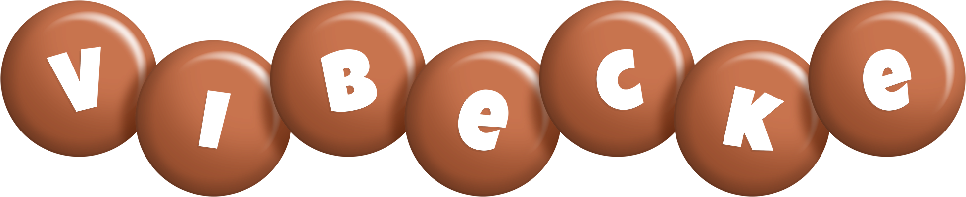 Vibecke candy-brown logo
