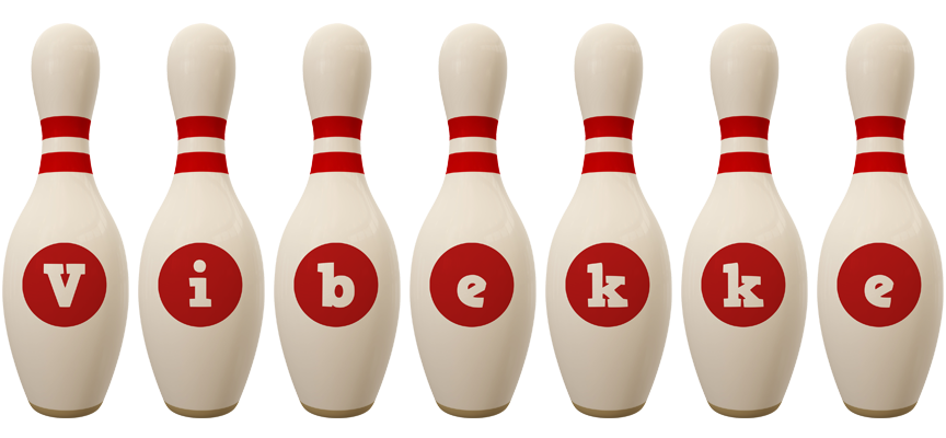 Vibekke bowling-pin logo