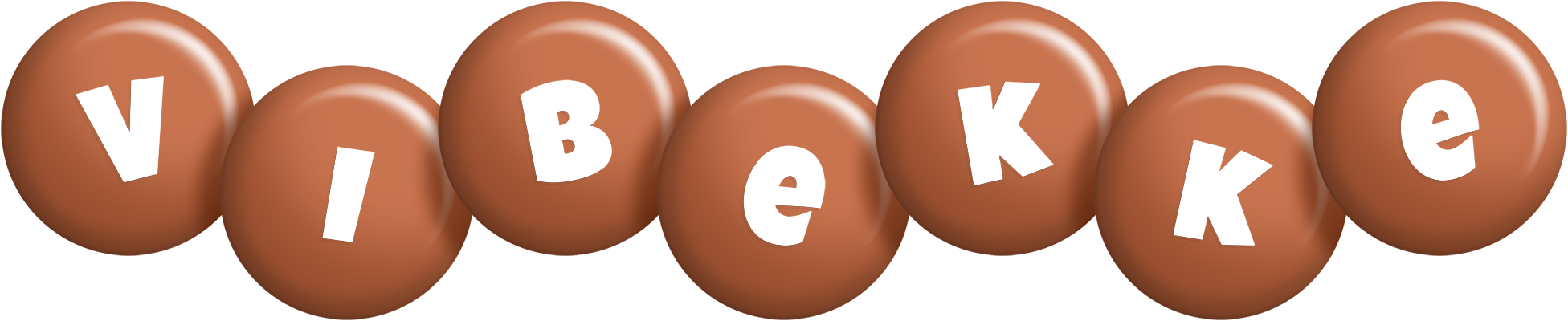 Vibekke candy-brown logo