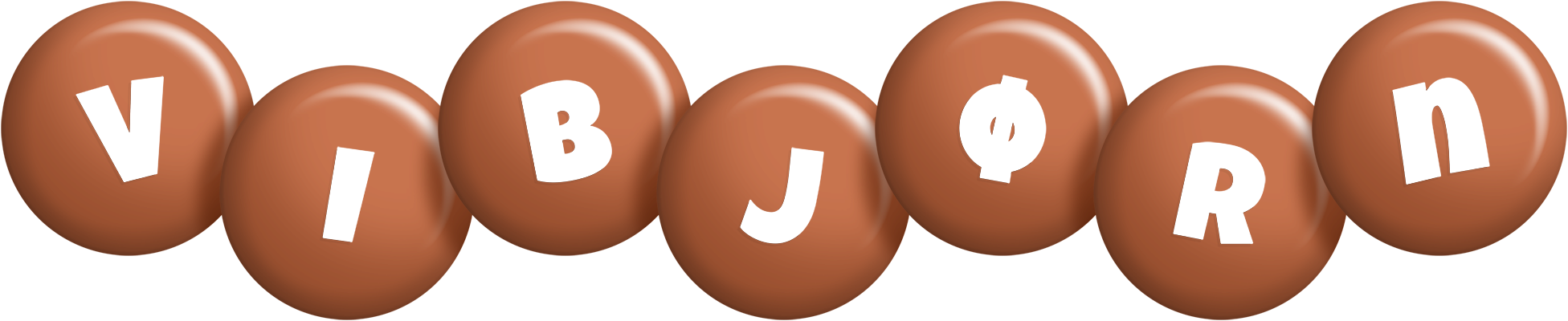 Vibjørn candy-brown logo