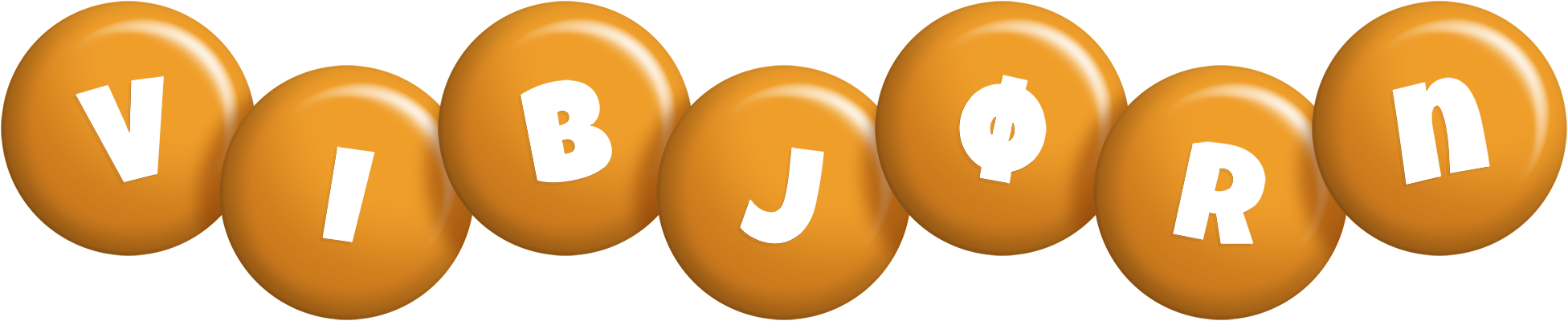Vibjørn candy-orange logo