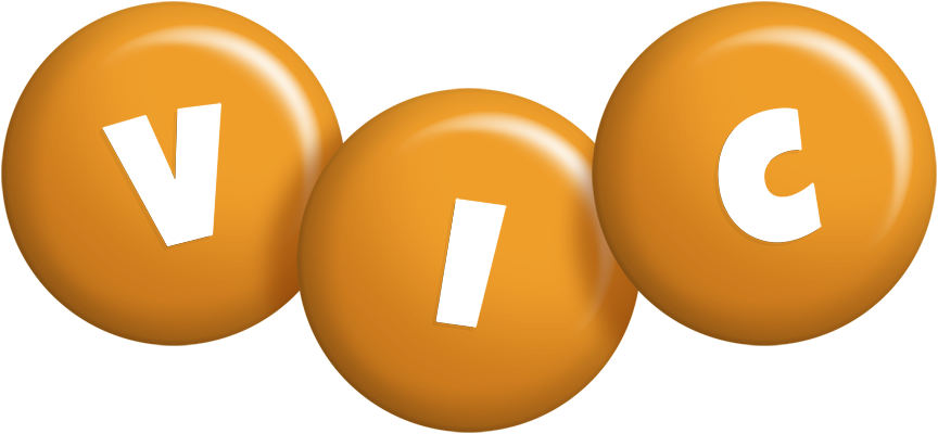 Vic candy-orange logo