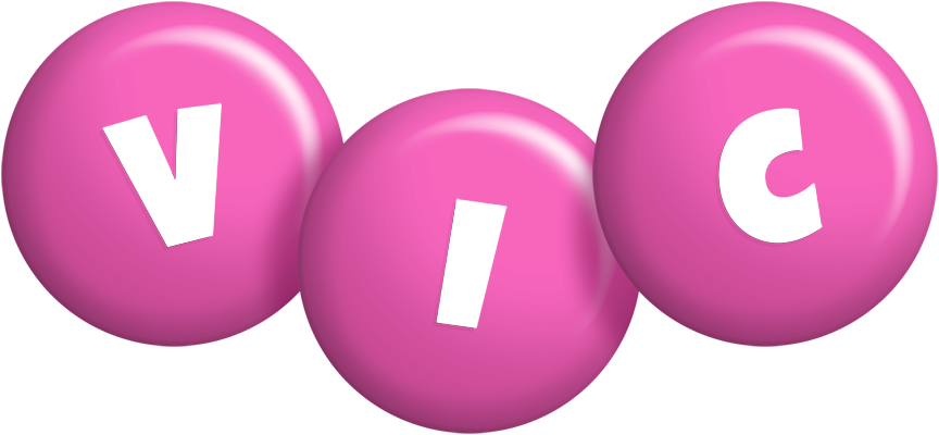 Vic candy-pink logo
