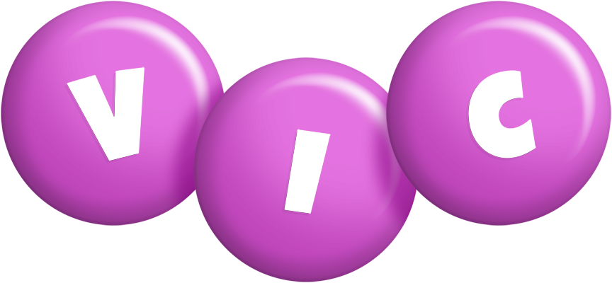 Vic candy-purple logo