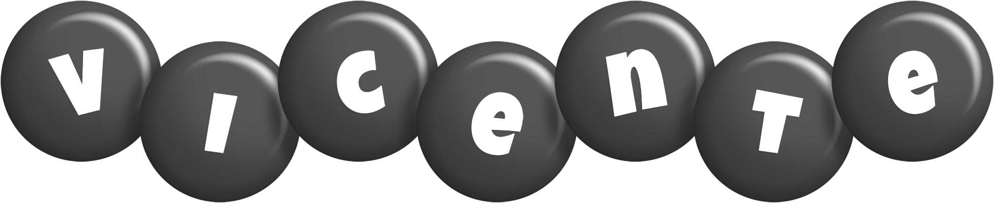 Vicente candy-black logo