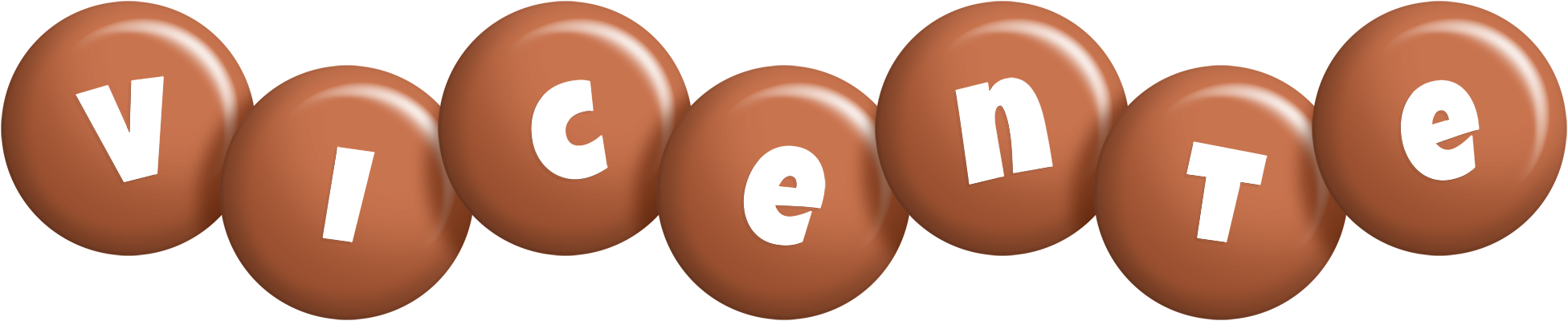 Vicente candy-brown logo