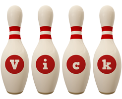 Vick bowling-pin logo