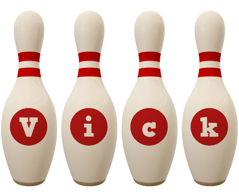 Vick bowling-pin logo