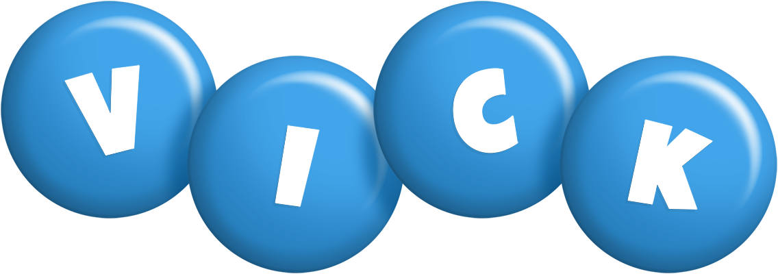 Vick candy-blue logo