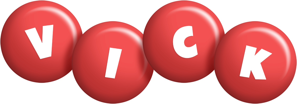 Vick candy-red logo