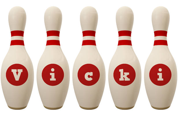 Vicki bowling-pin logo