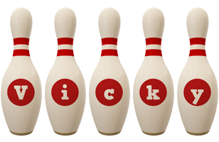 Vicky bowling-pin logo