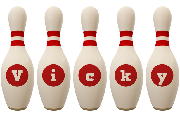 Vicky bowling-pin logo