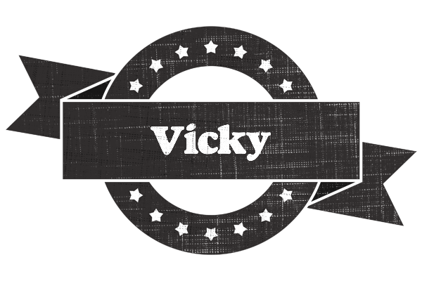 Vicky grunge logo