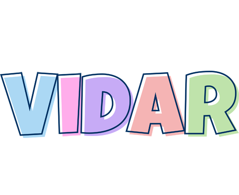 Vidar pastel logo