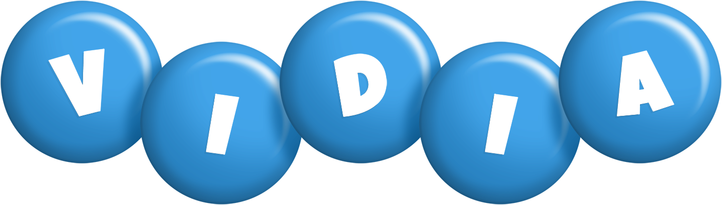 Vidia candy-blue logo
