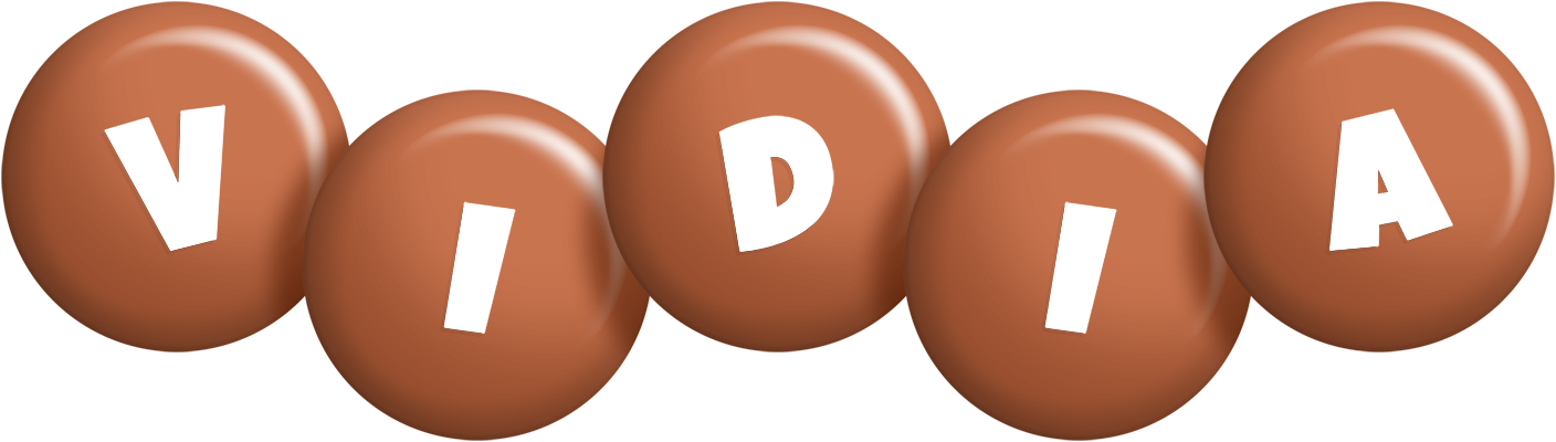 Vidia candy-brown logo