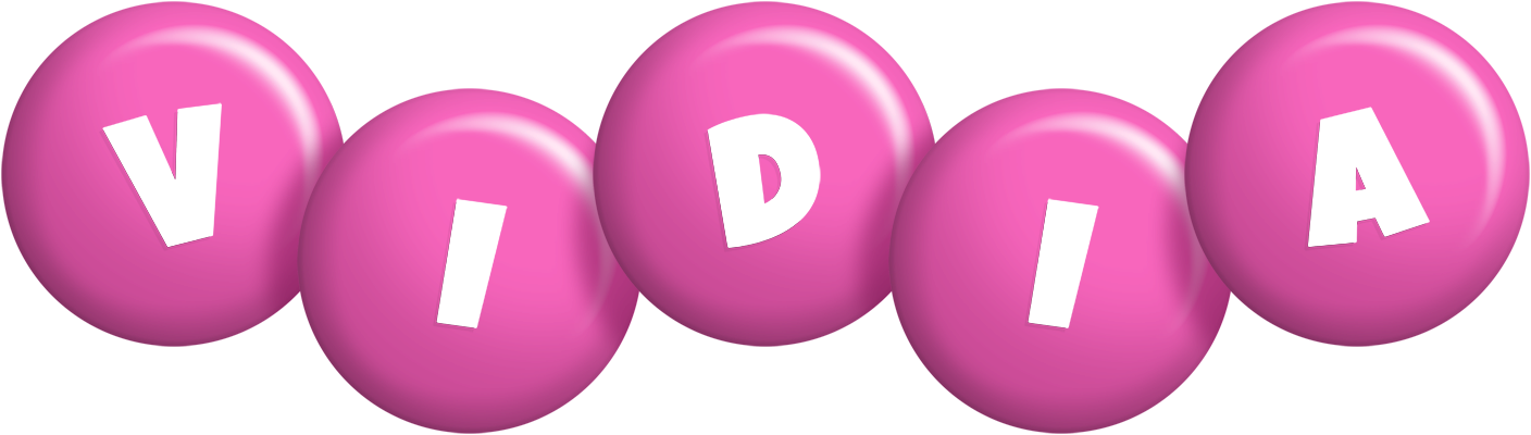 Vidia candy-pink logo