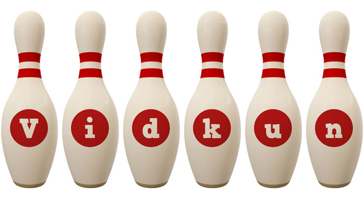 Vidkun bowling-pin logo
