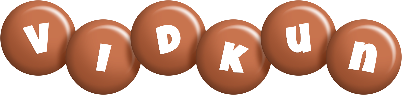 Vidkun candy-brown logo