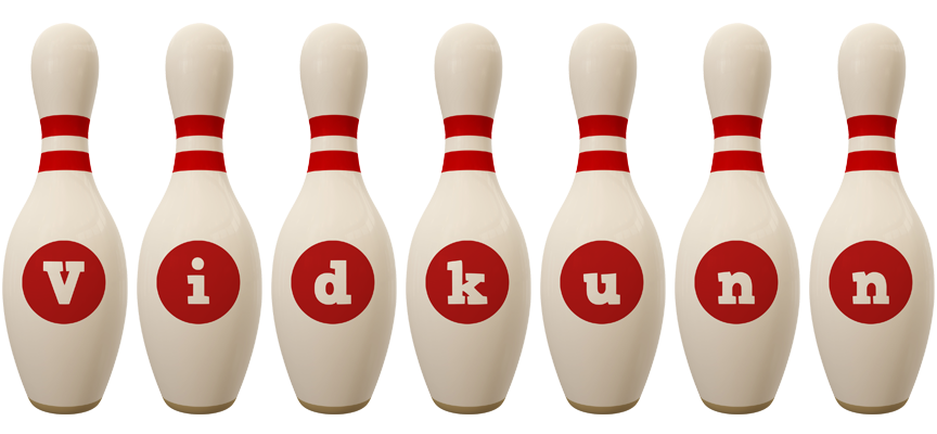 Vidkunn bowling-pin logo