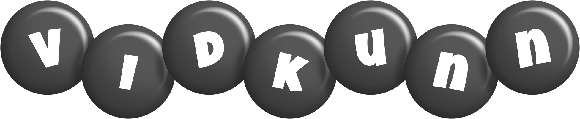 Vidkunn candy-black logo