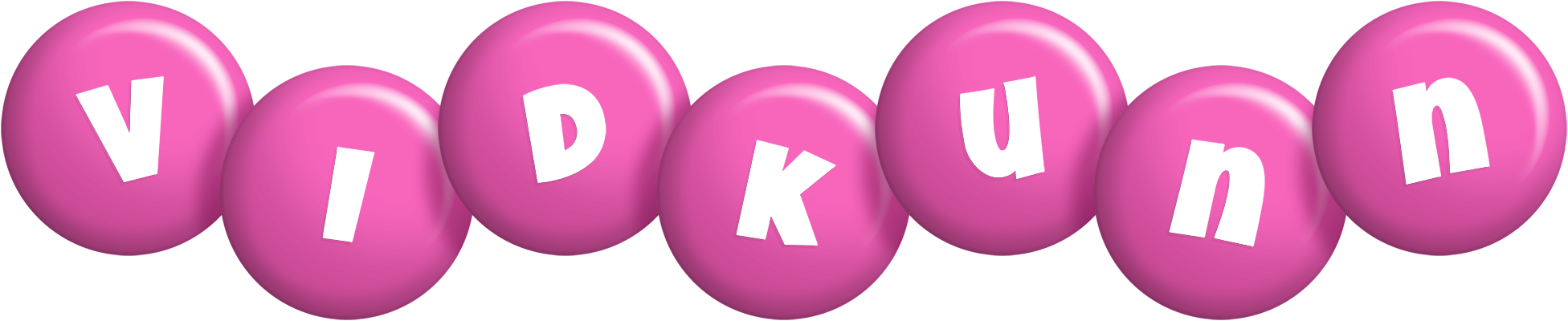 Vidkunn candy-pink logo