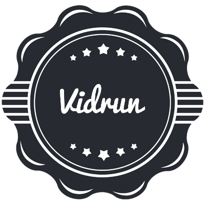 Vidrun badge logo