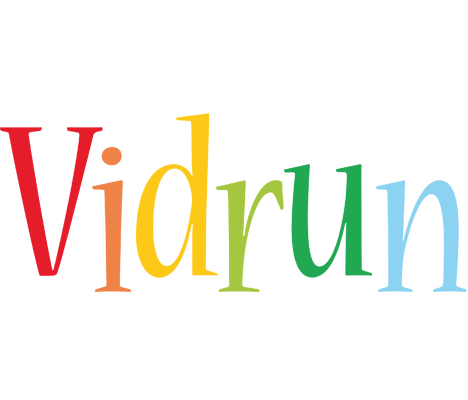 Vidrun birthday logo