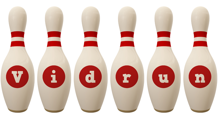 Vidrun bowling-pin logo