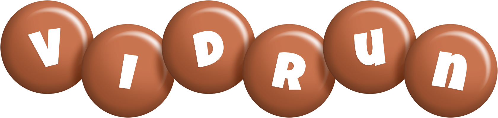 Vidrun candy-brown logo
